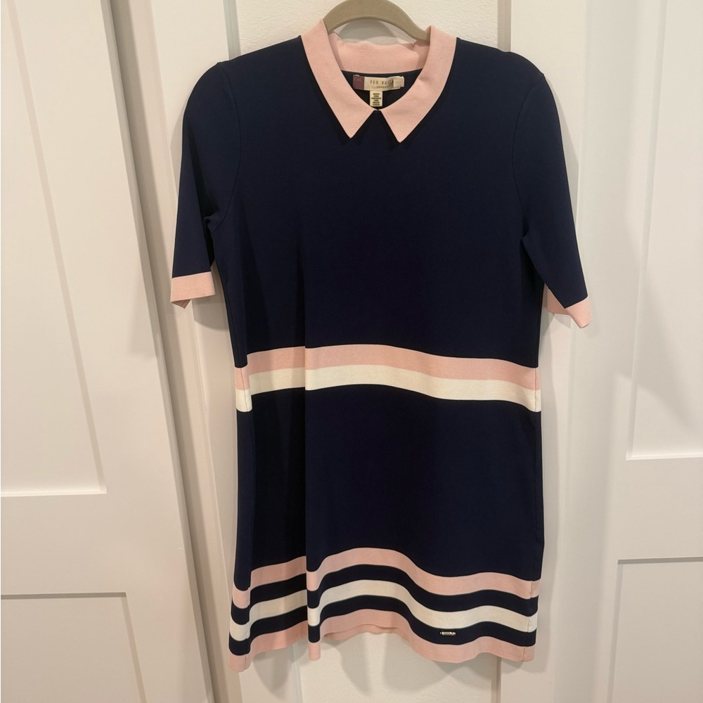 Ted Baker Blue and Pink Mini Dress